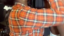 Dark Ebony Slut Throating The Life Outta Him