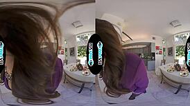 Huge Dick Slides Into Skinny Brunette