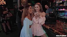 Public Lesbian Anal Pranksters Dominate Night Out in Reality Kings