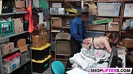 cutie hayden punished for theft with blowjob