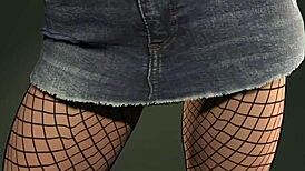 The girl flashes tits and ass, voyeur bitch!