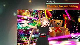 3d cartoon anime video of jk futaba getting massage