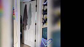 Blonde strips and plays with her ass