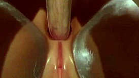 Hard Anal Pounding Close-Up with Sexy Anime Big Ass Babe