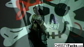 hot christy mack the pirate teases with her stunning ass. she fingers that tight wet pussy just right!