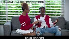 Roughuse freeuse with black teen stepsister James Cameron and Nicky Rebel