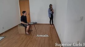 Queen Lytta Blond Teacher Facesits Student in Sexy Heels