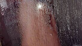 Caught Stepmom Using Glass Dildo In Shower