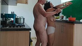 Hot Sex Lunch Preview with Agarabas and Olpr in Kitchen