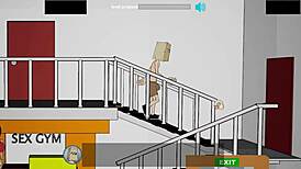 In the gym, the bimbo with huge tits and ass gets fucked