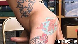 Tatted Muscle Jock Gets Ass Pummeled with BBC