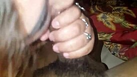 netflix and chill turns freaky with latina blowjob on big black cock