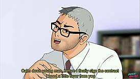 Gay novinho bangs boss for European football contract, hot bara yaoi!