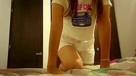 Argentine Latina Secretary Milet's Intense Fingering Orgasm Leaked