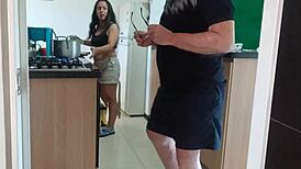 Hot Sex Lunch Preview with Agarabas and Olpr in Kitchen