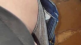 Wow! He cums in my panties and pulls them up tight!