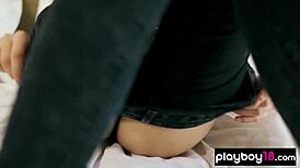 this european babe rips her clothes and shows off her sexy body on cam