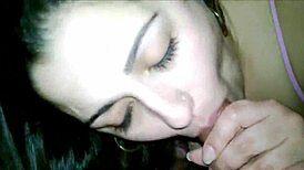 Brunette Teen Blows Cock!