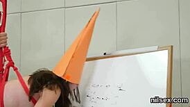 Kinky cutie brought to anal asylum for harsh treatment