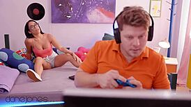 dane jones watches megan fiore bend over for his monster cock in doggystyle