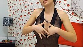 hey sophie, wanna tease us in see-through fishnets on webcam?