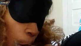 Meechie gives sloppy deepthroat to big black cock