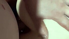 Stepsister gave blowjob, then I fucked her and came on face