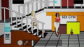 In the gym, the bimbo with huge tits and ass gets fucked