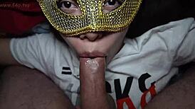 Latina Begs for Face Fucking Before Husband Returns, Sucks Fat Dick, Swallows Cum