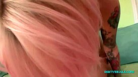 tattooed teen bends over for hardcore doggystyle