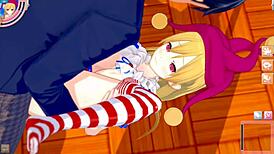 Hey, rubbing clown piece tits in 3d anime hentai