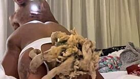 Pussy stretched by gakworld's big black cock.