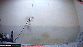 Roxana's third horny fuck today, bent over and riding hard.