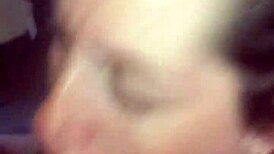 blonde girlfriend swallows cum from deepthroat blowjob with friend