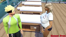 Boruto trenira debele študentke z intenzivnim analnim in oralnim, konča na obrazih in prsih.