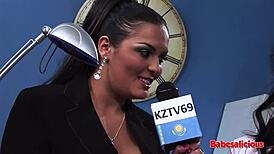 a wild orgy at the office featuring big asses and tits