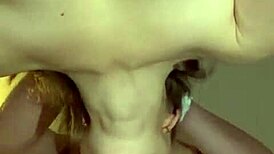 Slutty girlfriend deepthroats cock for first time