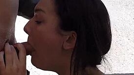 Latina patrol officer roughly searches mexican suspect