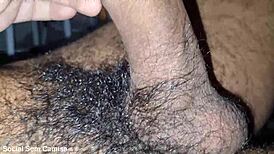 The sexy twink jerks my dick but fears my thick cock in his ass, so I insert it slowly.