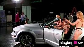 busty blondies andrea lowell and teagan presley trick two guys into fun