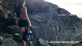 Fudendo with Loupan, taking cum on nudist beach