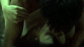 japanese babe's hairy pussy licked in public oral session