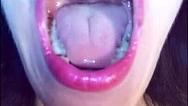 Teasing Mouth Fetish with Sexy Female Dirty Talk for Fans