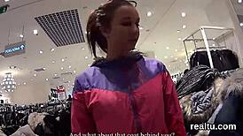 czech kitten seduced at shopping centre and shagged hard in pov