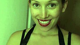 Submissive Classy Amateur Sucks Cock Quietly to Explosive Facial Finish.