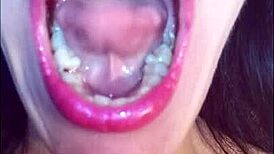 Teasing Mouth Fetish with Sexy Female Dirty Talk for Fans