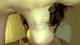 Slutty girlfriend deepthroats cock for first time