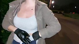 Cracky, the sexy mature MILF, thinks she's pregnant but uses a second-hand test kit in this homemade reality scene.