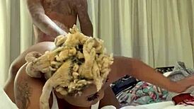 Pussy stretched by gakworld's big black cock.