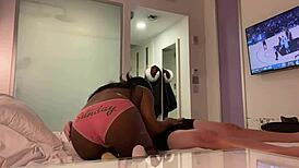 Cupcake bent over getting pounded doggy style